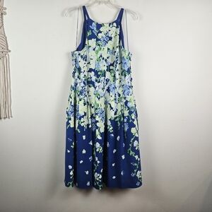 Adrianna Papell Women's Garden Party Placed Floral Print Dress 16W As Seen TV